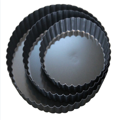 Rk Bakeware China- Padella per quiche scanalata a base sfusa in alluminio anodizzato duro